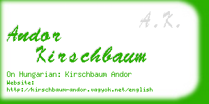 andor kirschbaum business card